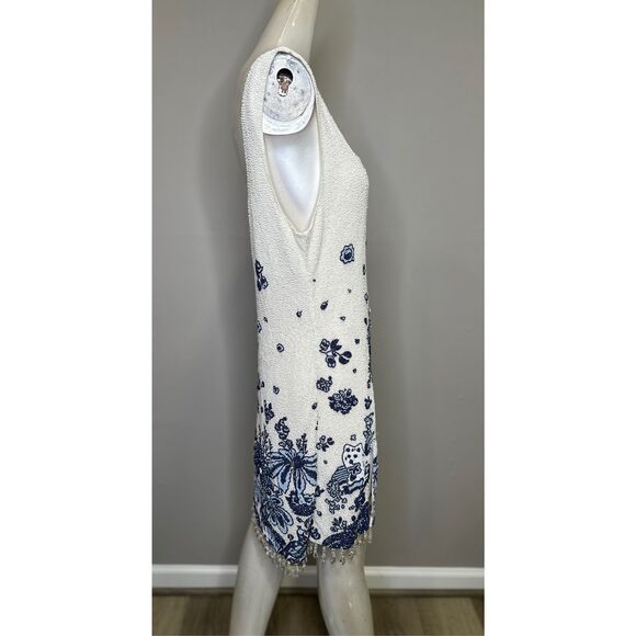 NWT STAUD Square Neck Crystal Fringe Le Sable Mini Dress Size XL $995 - Picture 7 of 9